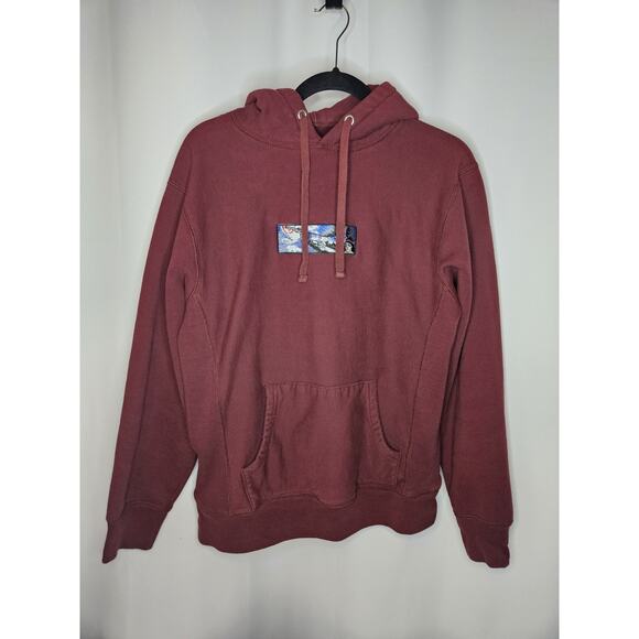 Derschutze Utopia Hoodie Burgundy Mens Medium German Streetwear Hipster